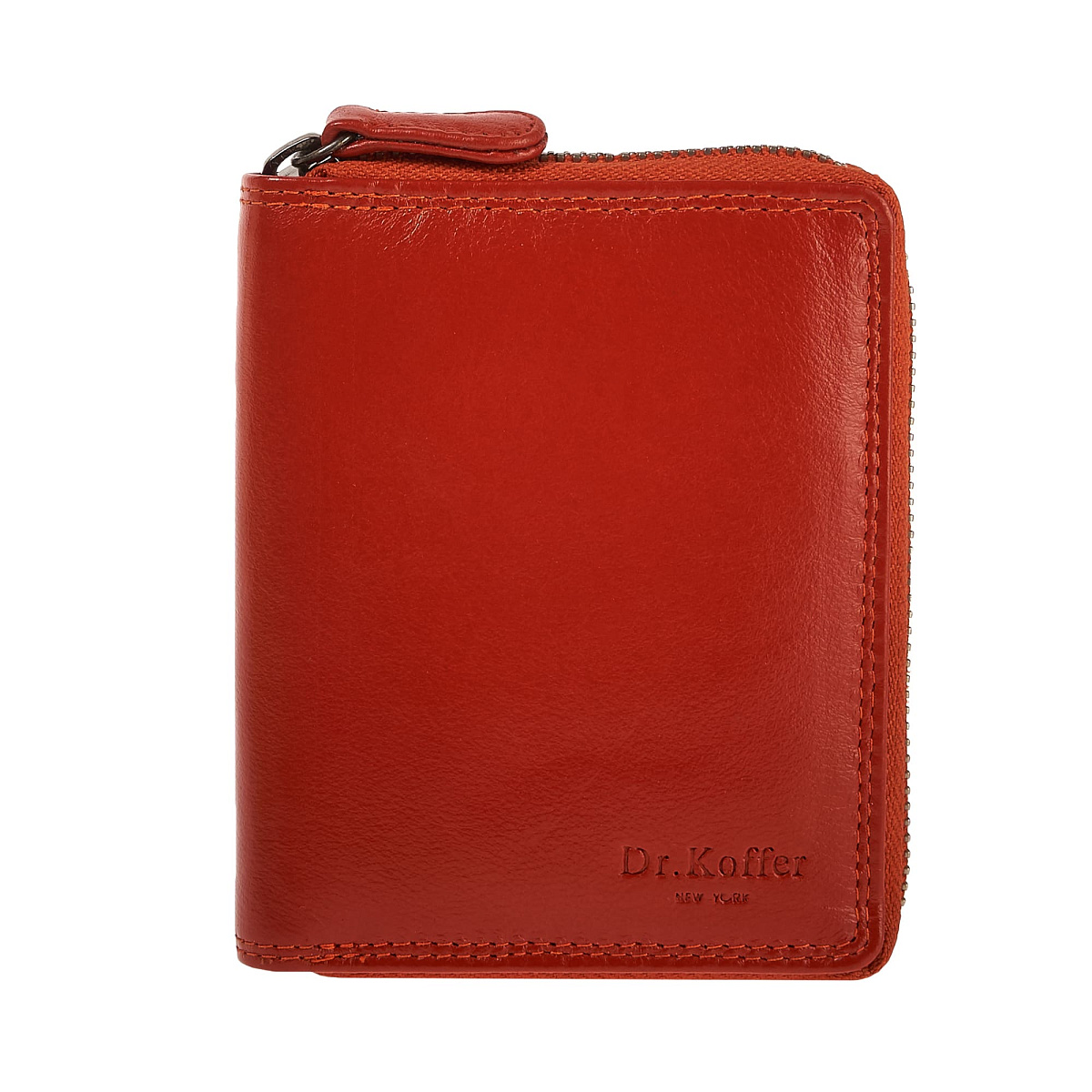Портмоне Dr.Koffer из натуральной кожи оранжевое