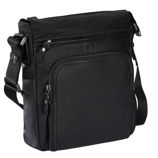 Сумка через плечо Dr.Koffer из натуральной кожи черная