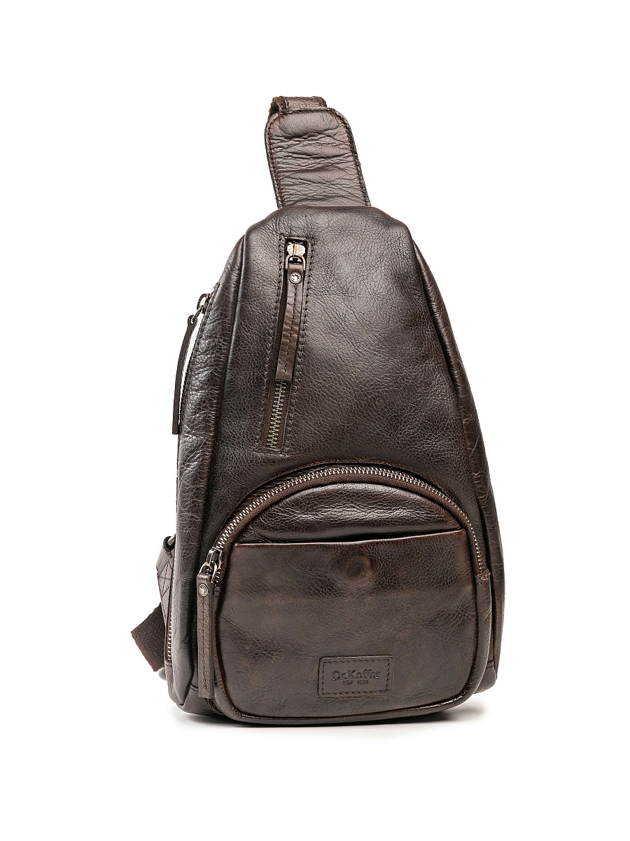 Рюкзак Dr.Koffer из натуральной кожи темно-коричневый