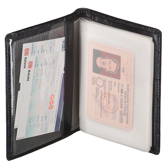 Обложка для паспорта/автодок из натуральной кожи Dr. Koffer