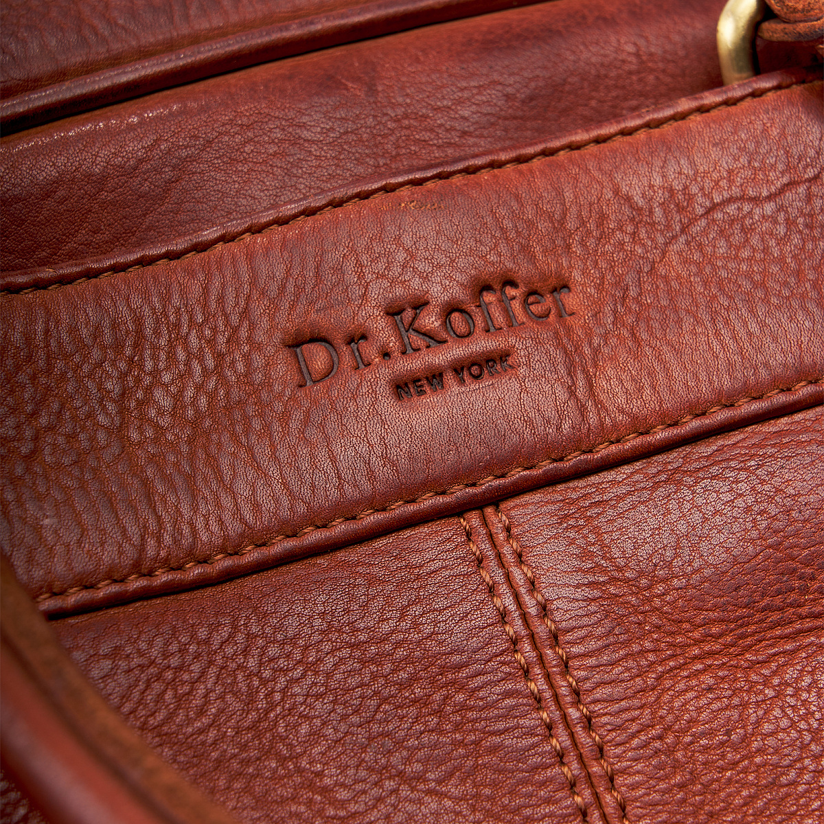 Деловая сумка Dr.Koffer из натуральной кожи коричневая