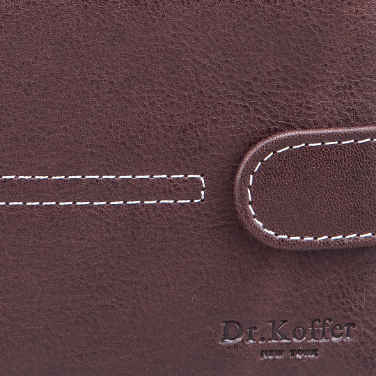 Портмоне Dr.Koffer из натуральной кожи коричневое