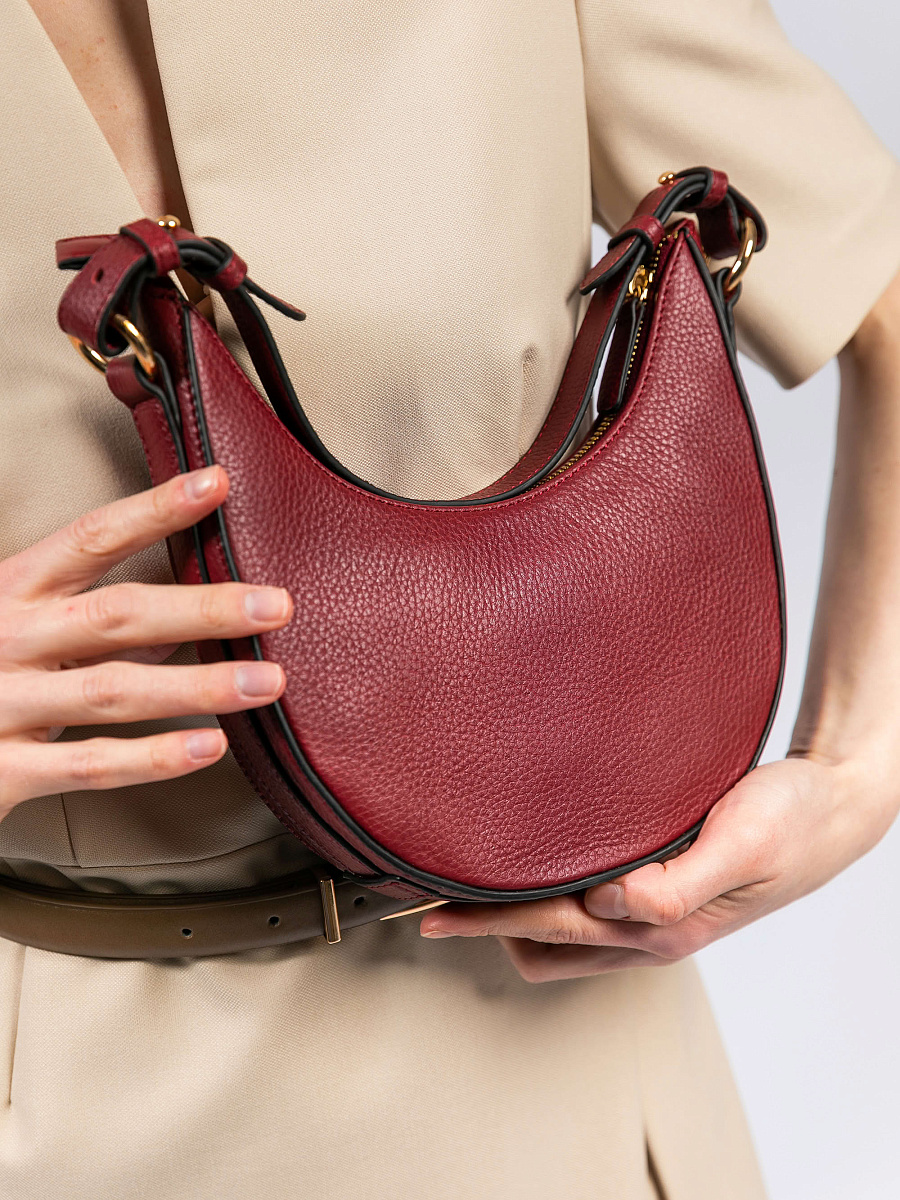 Женская сумка Dr. Koffer из натуральной кожи бордовая