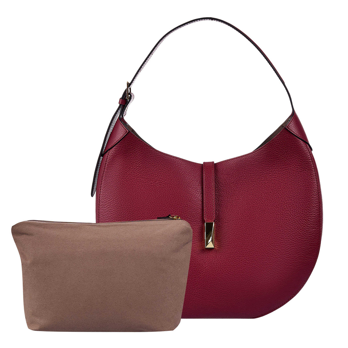 Женская сумка Dr. Koffer из натуральной кожи бордовая