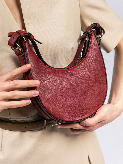 Женская сумка Dr. Koffer из натуральной кожи бордовая