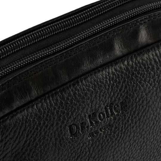 Несессер Dr. Koffer из натуральной кожи черный