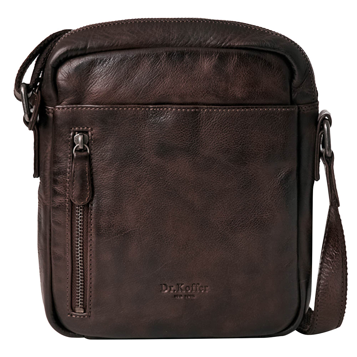 Сумка через плечо Dr.Koffer из натуральной кожи коричневая