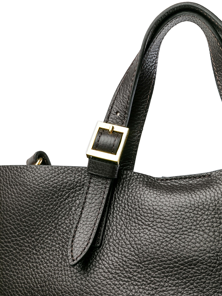 Женская сумка Dr.Koffer из натуральной кожи темно-коричневая