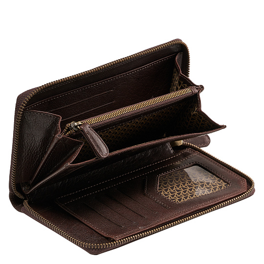 Портмоне Dr.Koffer из натуральной кожи коричневое