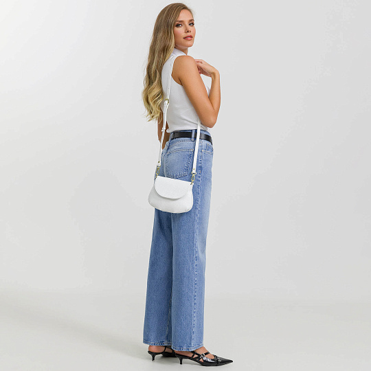 Женская сумка Dr. Koffer из натуральной кожи белая