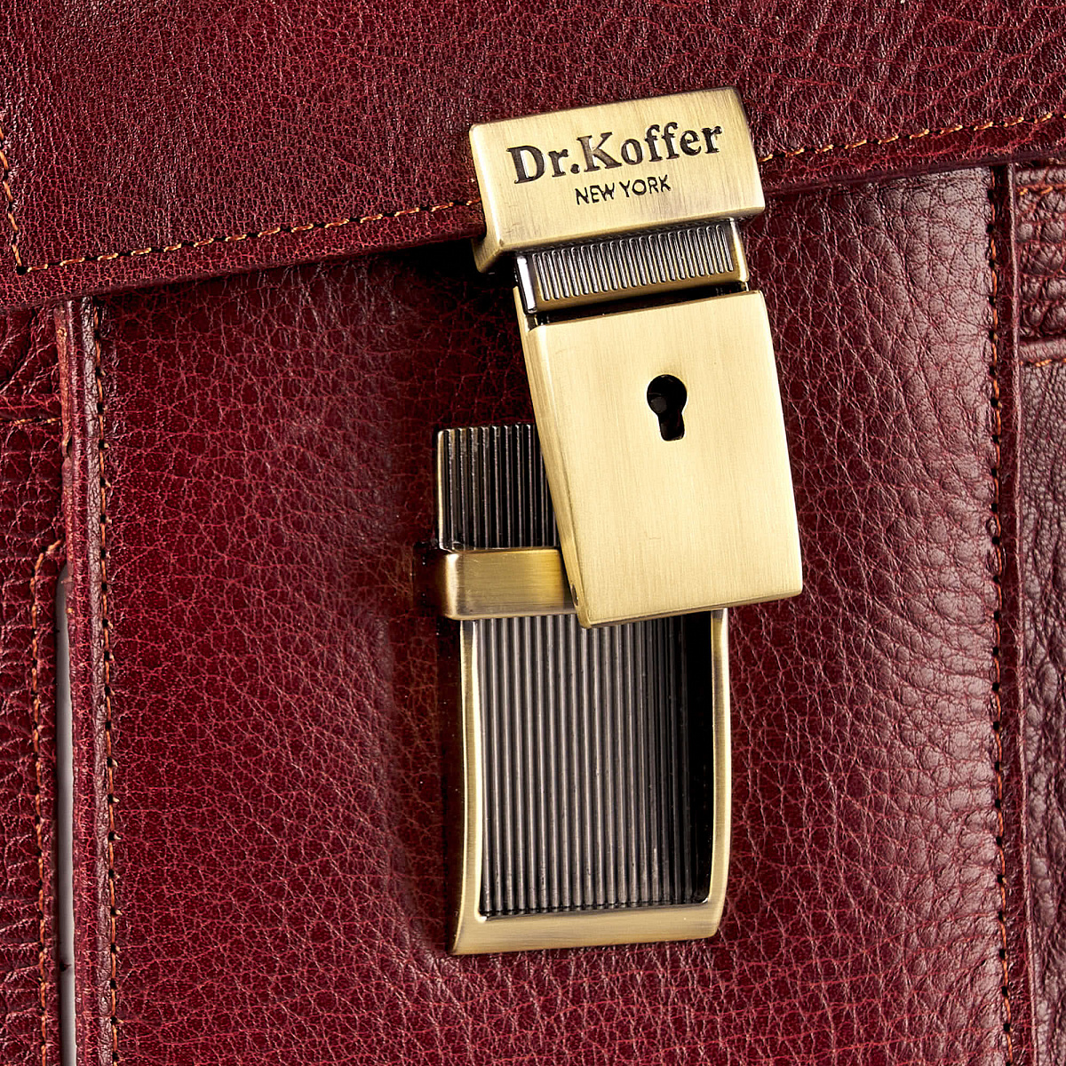 Сумка через плечо Dr.Koffer из натуральной кожи коричневая