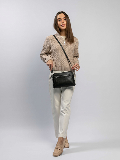 Женская сумка Dr.Koffer из натуральной кожи черная