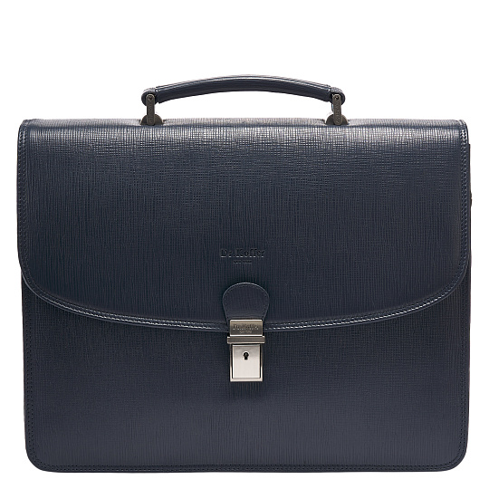 Портфель Dr.Koffer из натуральной кожи синий