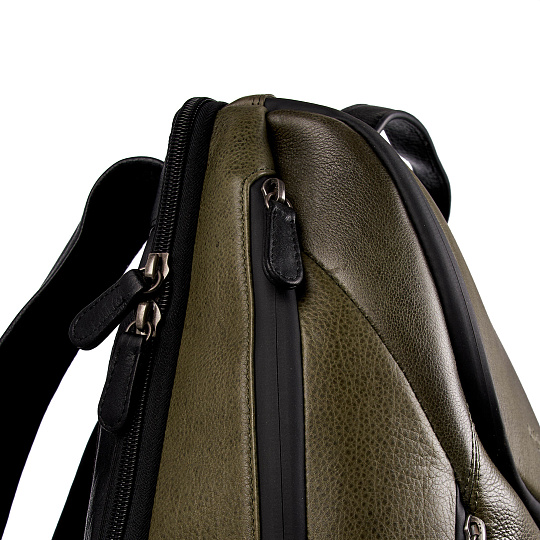 Рюкзак Dr.Koffer из натуральной кожи зеленый