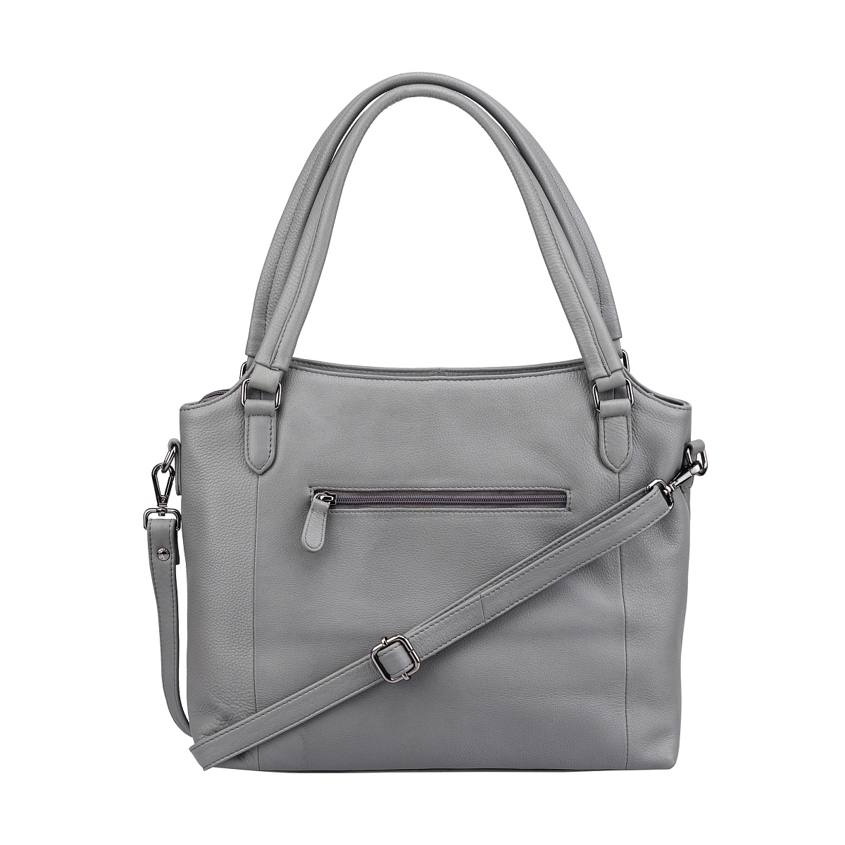 Женская сумка Dr.Koffer из натуральной кожи серая