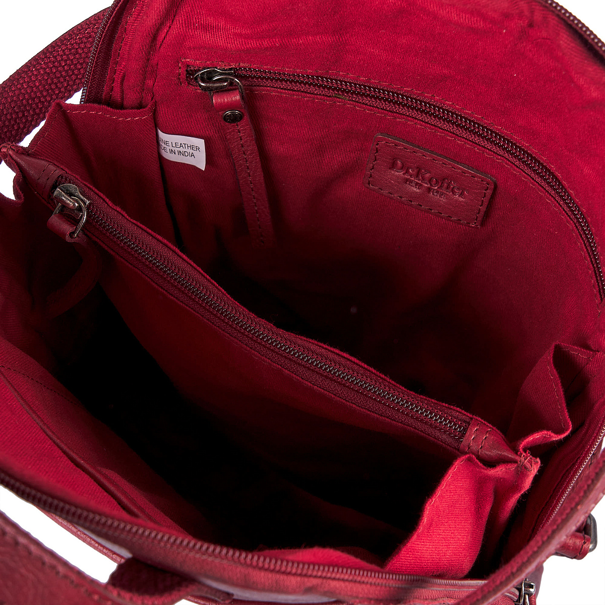 Рюкзак Dr.Koffer из натуральной кожи бордовый