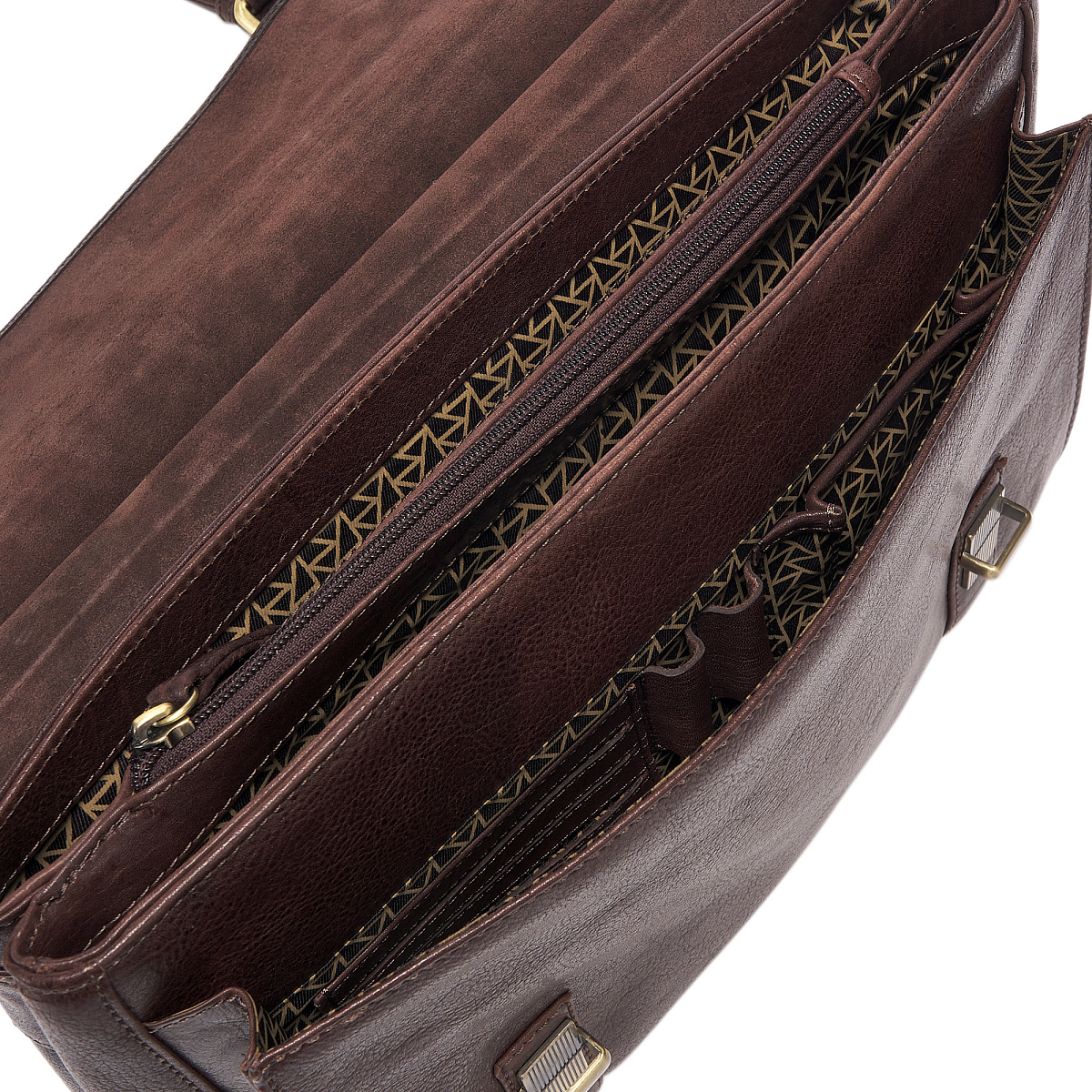 Портфель Dr.Koffer из натуральной кожи темно-коричневый