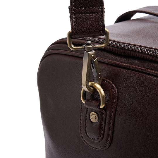 Сумка дорожная Dr.Koffer из натуральной кожи коричневая