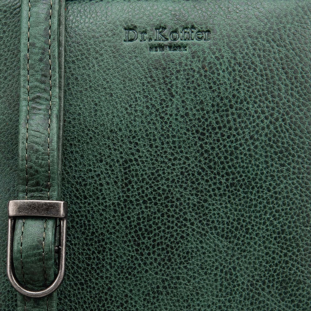 Сумка через плечо Dr.Koffer из натуральной кожи зеленая