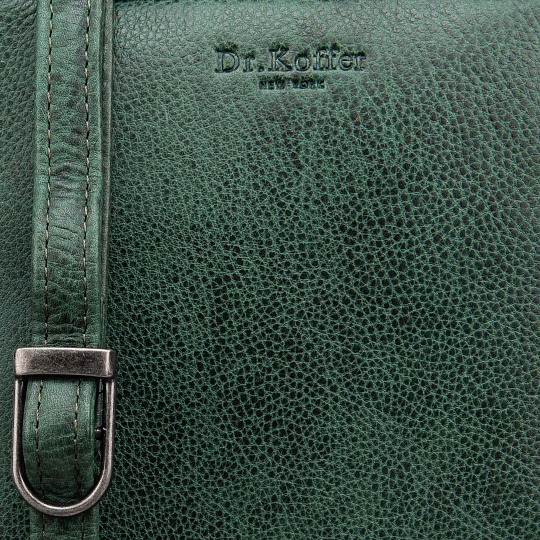 Сумка через плечо Dr.Koffer из натуральной кожи зеленая