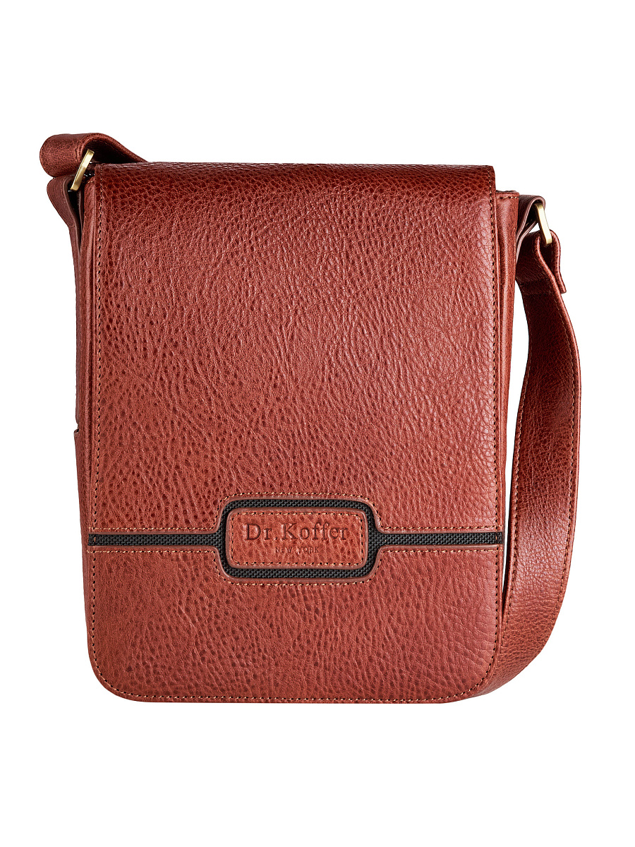 Сумка через плечо Dr.Koffer из натуральной кожи коричневая