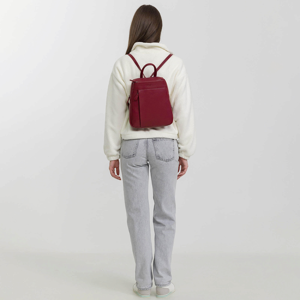 Рюкзак Dr.Koffer из натуральной кожи бордовый