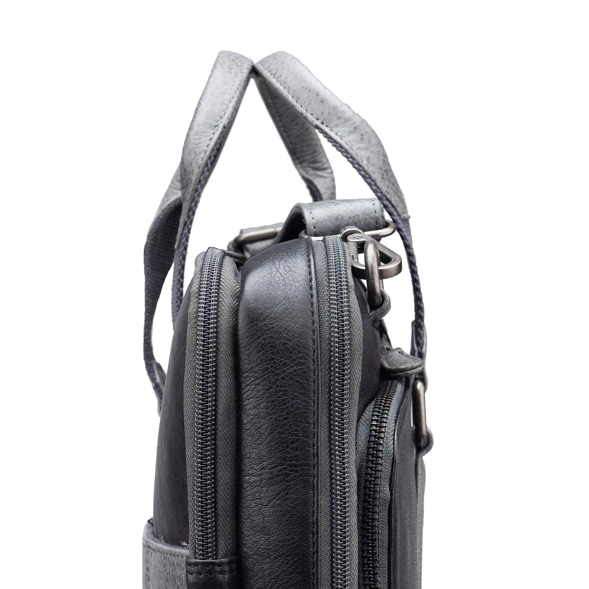 Деловая сумка Dr.Koffer из натуральной кожи черная