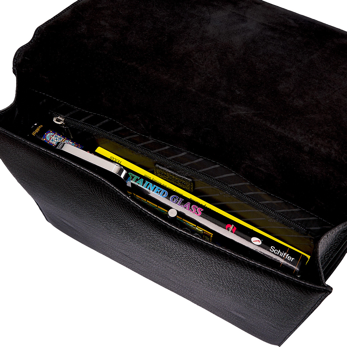 Деловая сумка Dr.Koffer из натуральной кожи черная