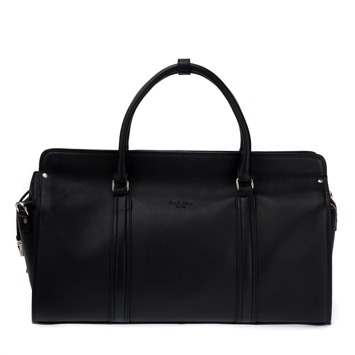 Сумка дорожная саквояж Dr.Koffer из натуральной кожи черный