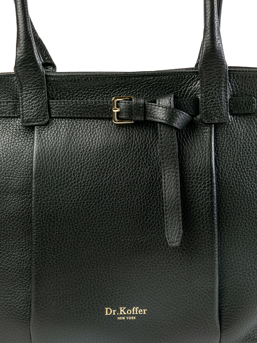Женская сумка Dr.Koffer из натуральной кожи черная