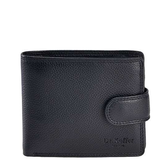 Портмоне Dr.Koffer из натуральной кожи черное
