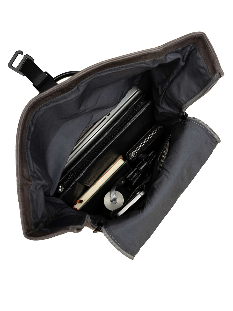 Рюкзак Dr. Koffer из натуральной кожи серый