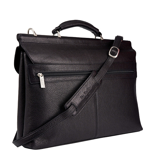 Портфель Dr.Koffer из натуральной кожи черный