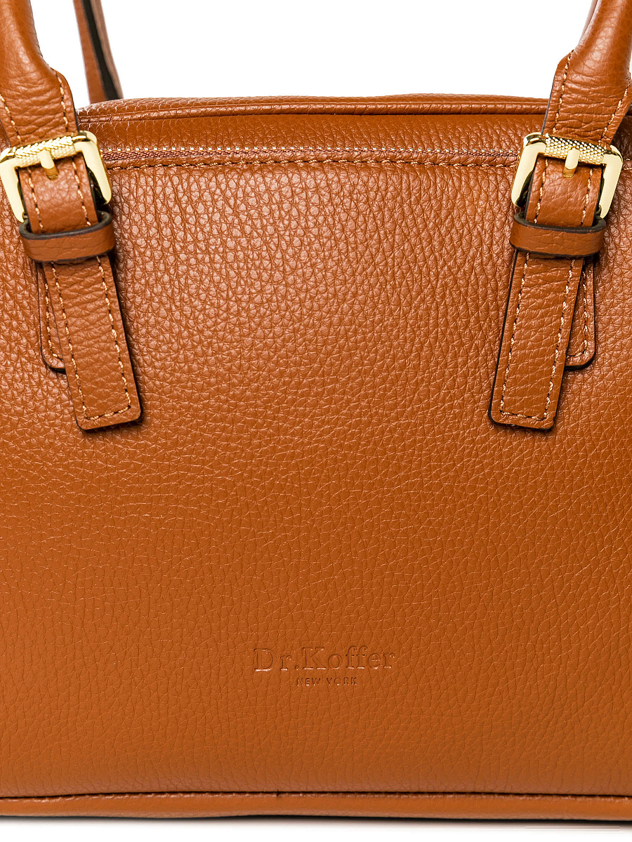 Женская сумка Dr. Koffer из натуральной кожи коричневая