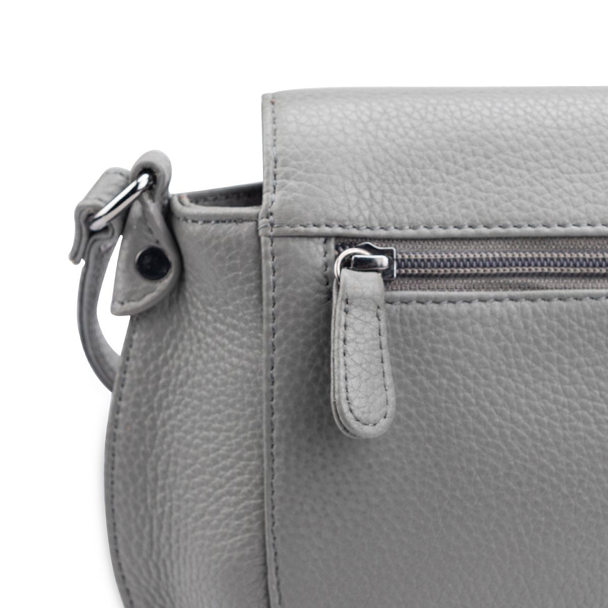 Женская сумка Dr.Koffer из натуральной кожи серая