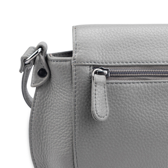 Женская сумка Dr.Koffer из натуральной кожи серая