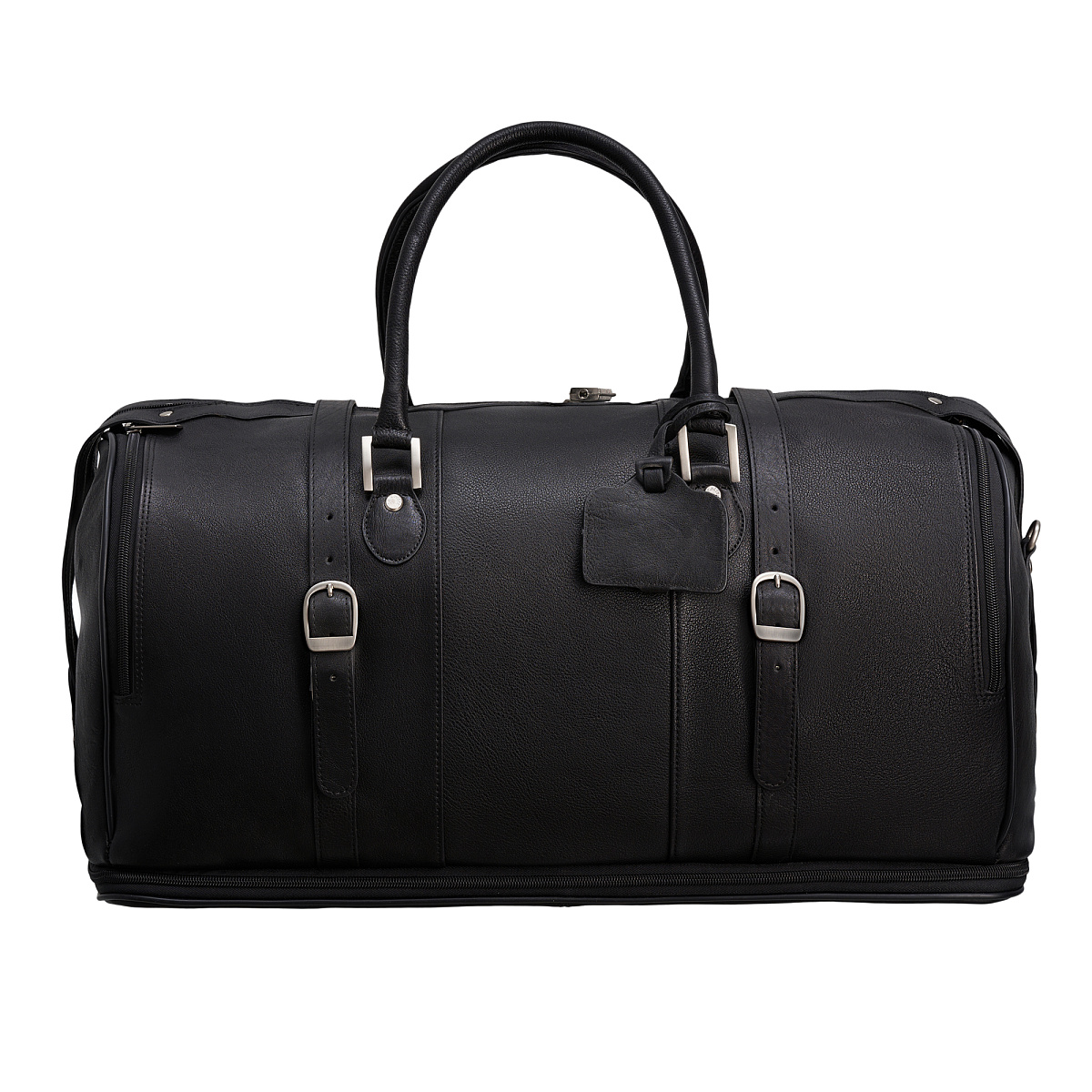Сумка дорожная Dr.Koffer из натуральной кожи черная