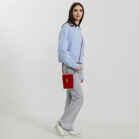 Деловая сумка Dr.Koffer из натуральной кожи красная