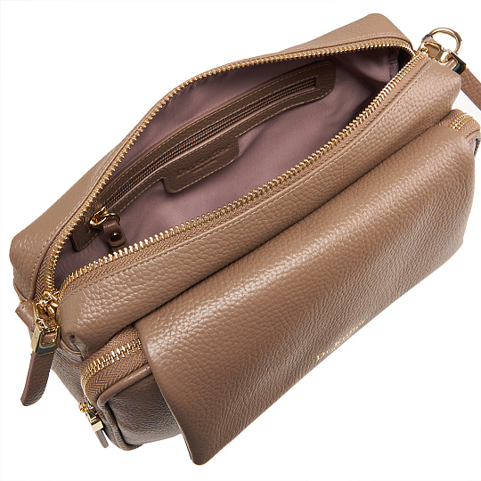 Женская сумка  Dr. Koffer из натуральной кожи бежевая