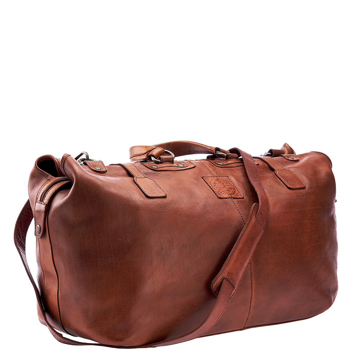 Сумка дорожная Dr.Koffer из натуральной кожи коричневая