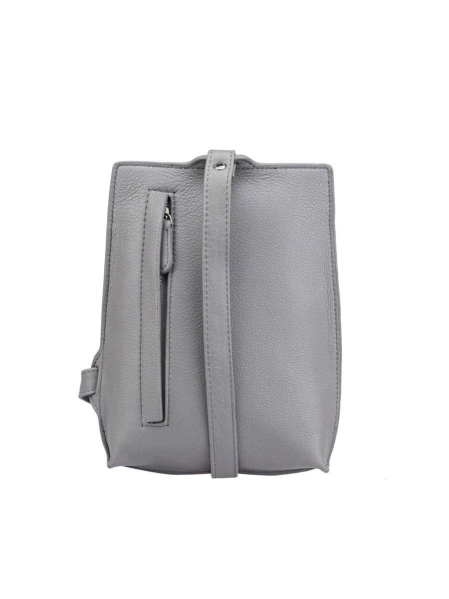 Сумка через плечо Dr.Koffer из натуральной кожи серая