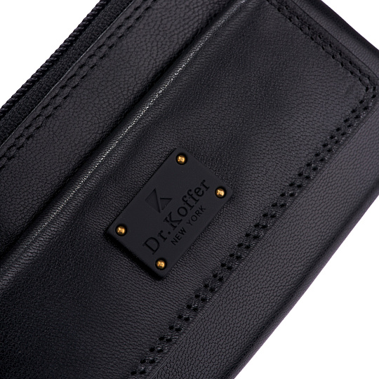 Ключница Dr.Koffer из натуральной кожи черная
