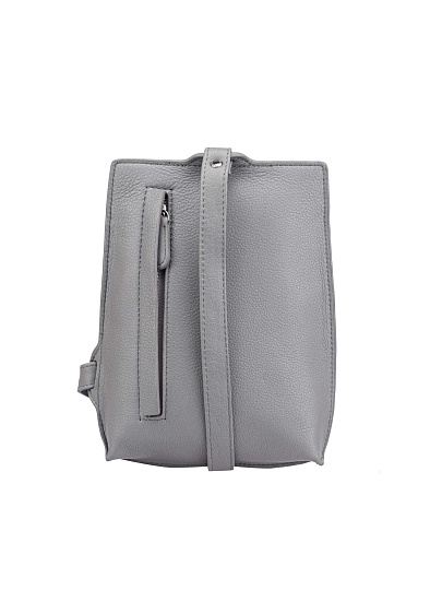 Сумка через плечо Dr.Koffer из натуральной кожи серая
