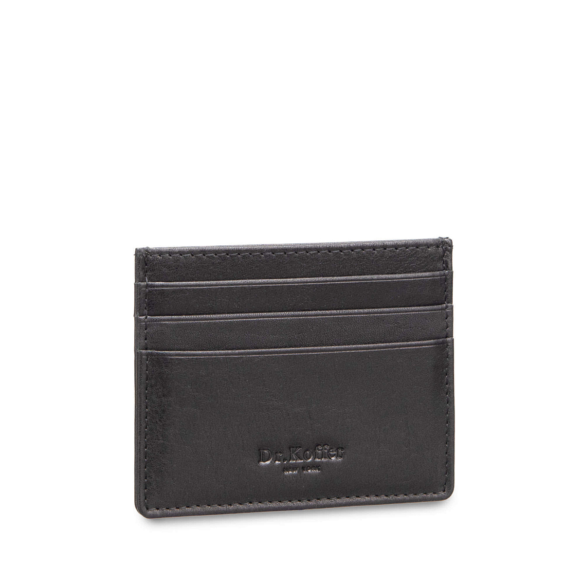Кредитница Dr.Koffer из натуральной кожи черная