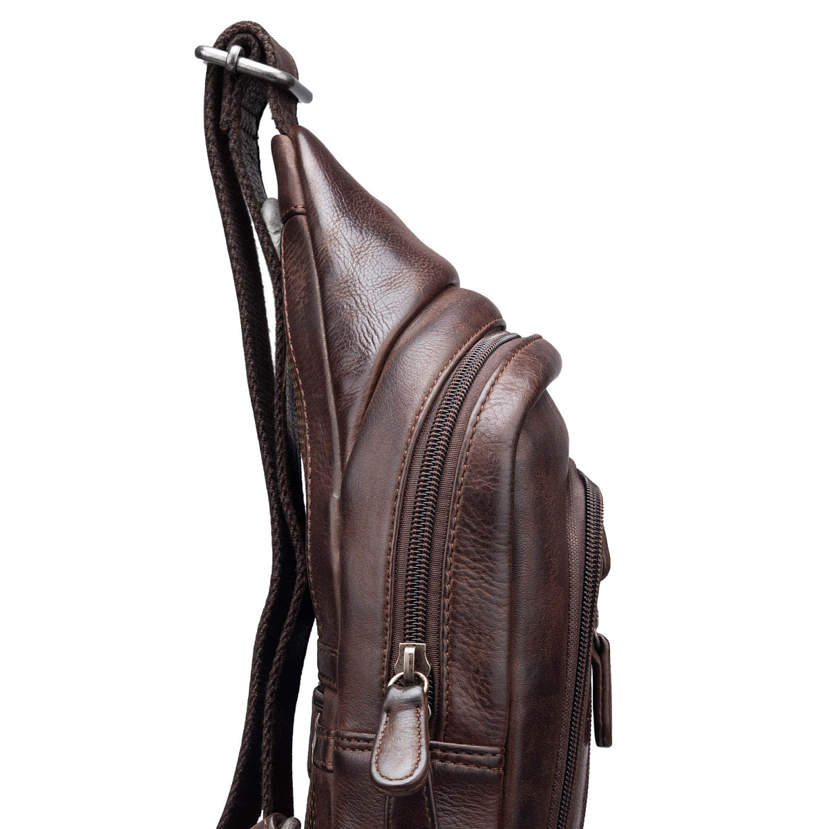 Рюкзак Dr.Koffer из натуральной кожи темно-коричневый