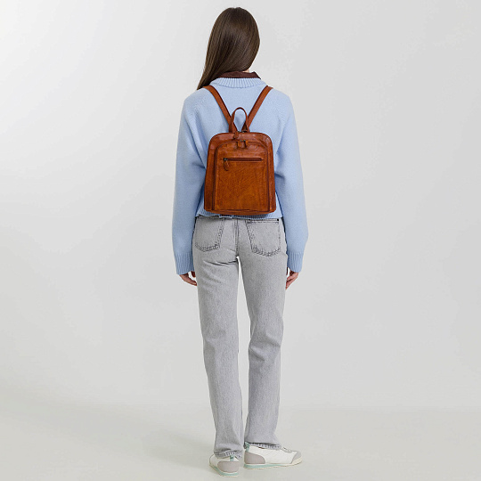 Рюкзак Dr.Koffer из натуральной кожи коричневый