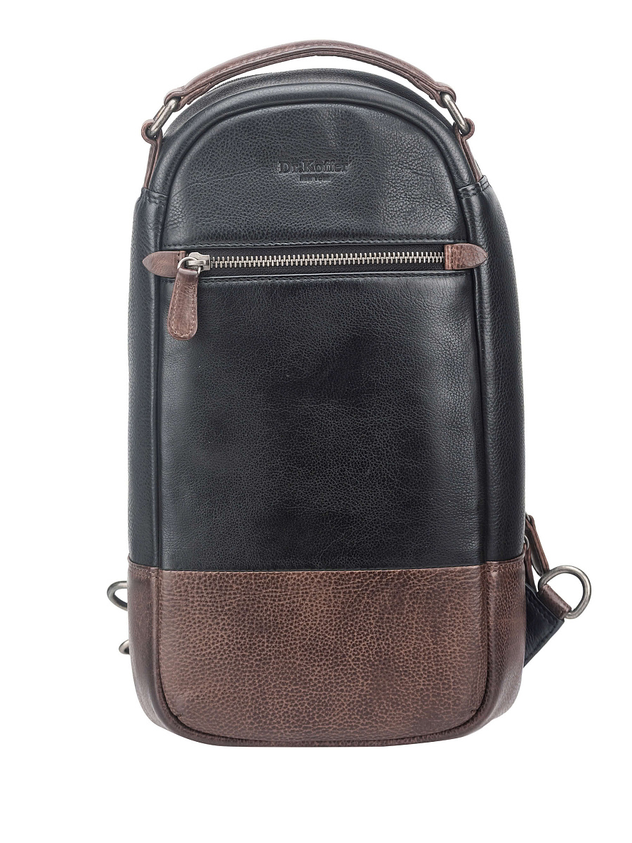 Рюкзак Dr. Koffer из натуральной кожи черный