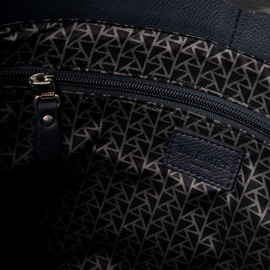 Деловая сумка Dr.Koffer из натуральной кожи синяя