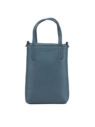 Сумка через плечо Dr.Koffer из натуральной кожи голубая