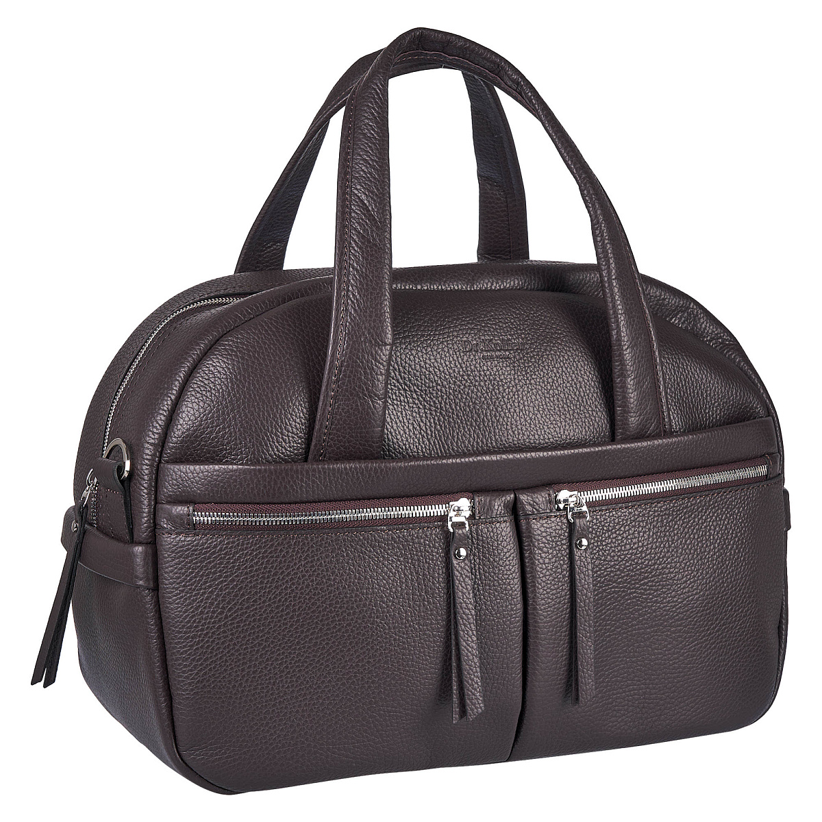 Сумка дорожная Dr.Koffer из натуральной кожи коричневая